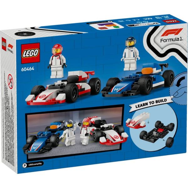 LEGO City F1 Williams Racing ve Haas F1 Yarış Arabaları 60464