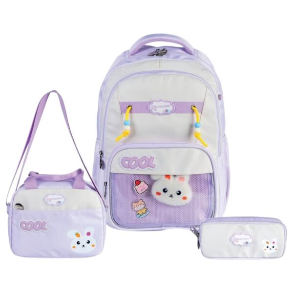 Relaxion Cool 1810 Lila 3'lü Set İlkokul Çantası