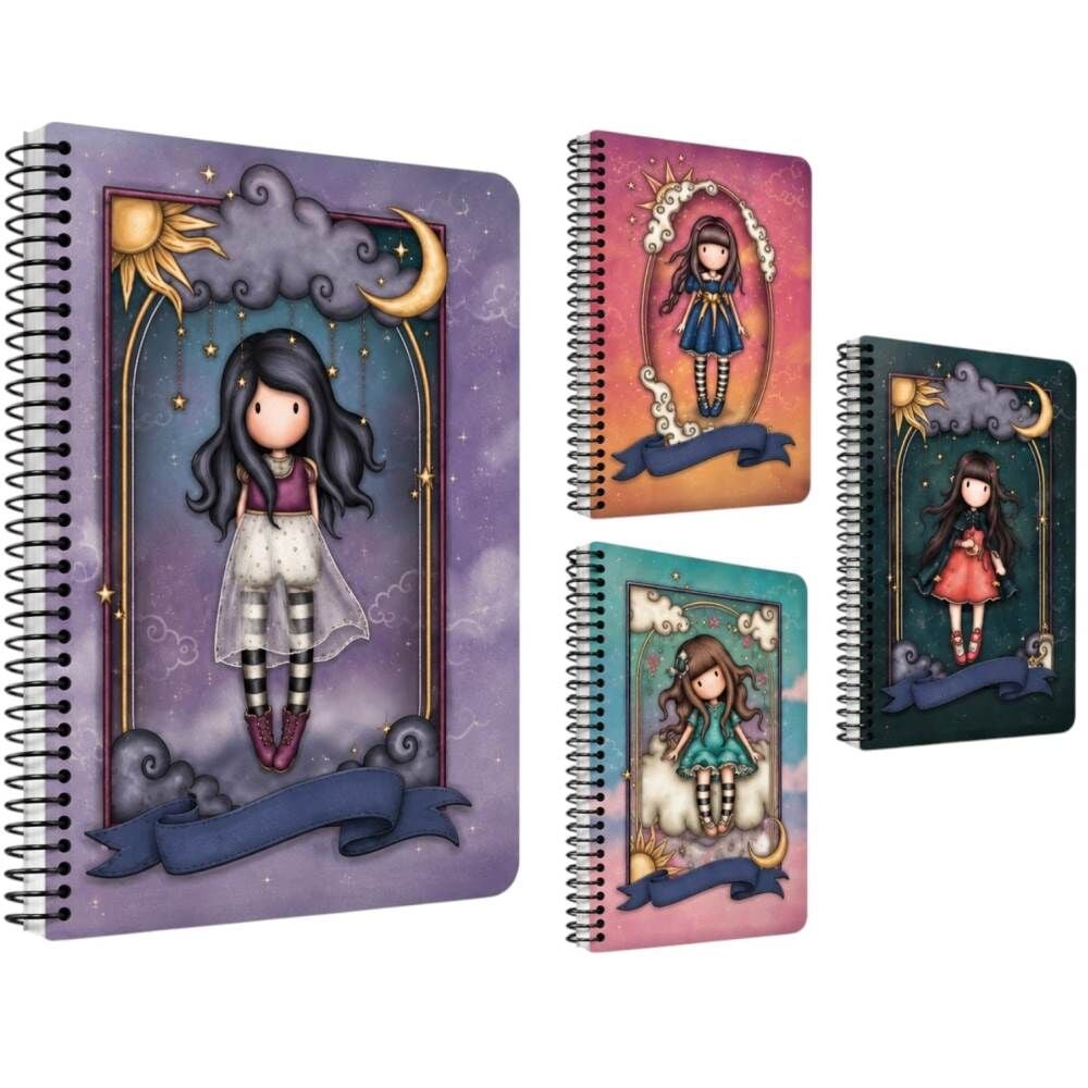 Gorjuss 8535 A4 80 Yaprak Kareli Karton Kapak Spiralli Defter
