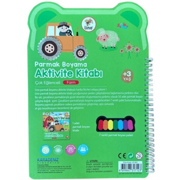 Lino LP-601 Parmak Boyama Aktivite Kitabı Çiftlik Temalı