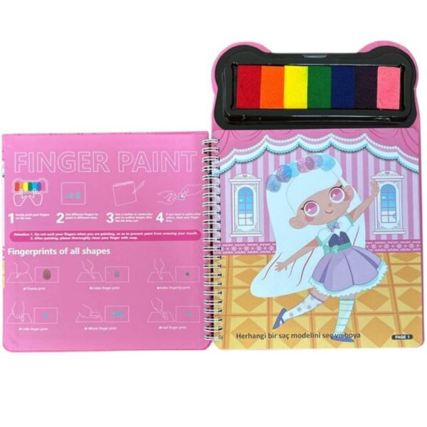 Lino LP-602 Parmak Boyama Kitabı Dress Up Giysi Giydirme Temalı