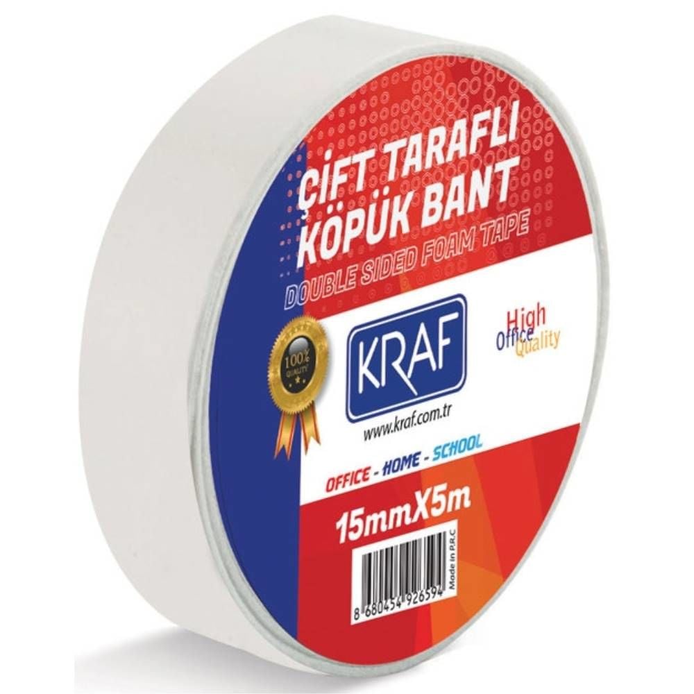 Kraf Çift Taraflı Köpük Bant 15Mm X 5M 5015G