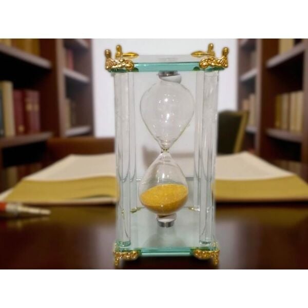 Kum Saati Cam Sarı Ayaklı 4432