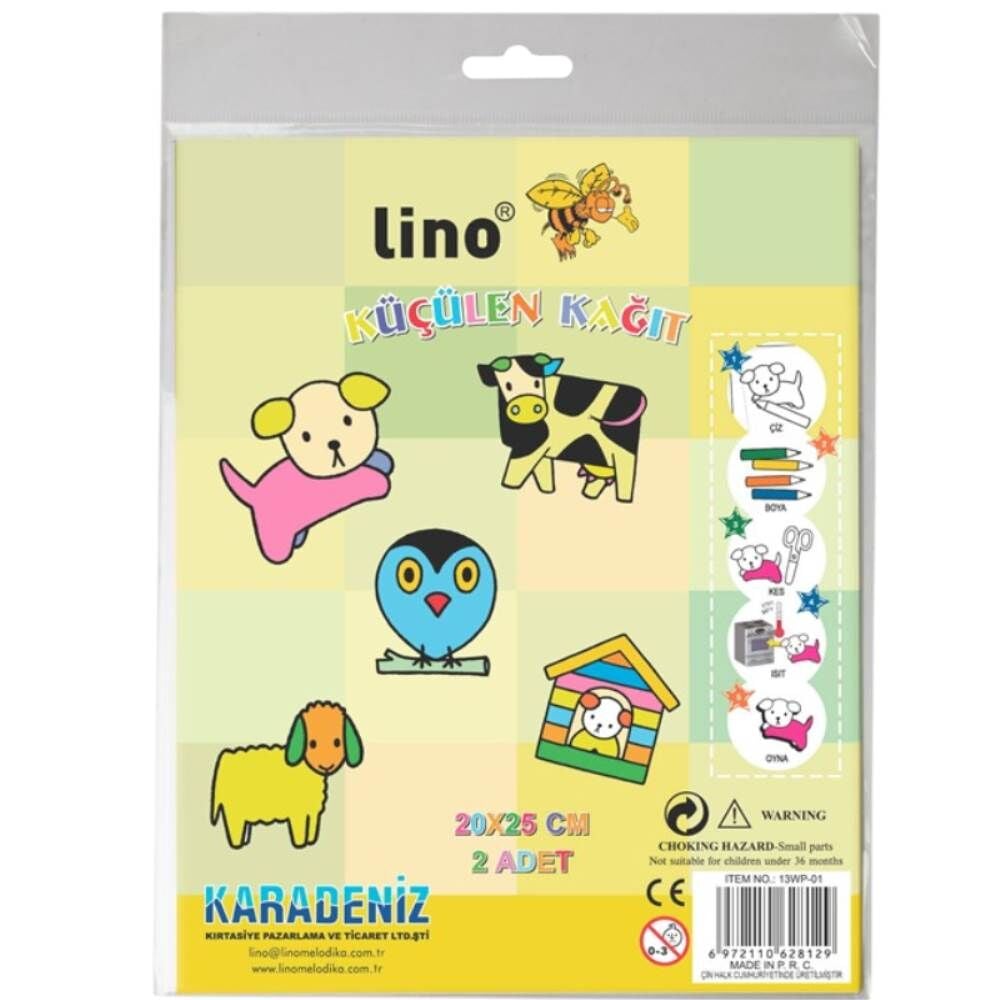 Lino Küçülen Kağıt Şeffaf Sihirli Kağıt 2'li Paket