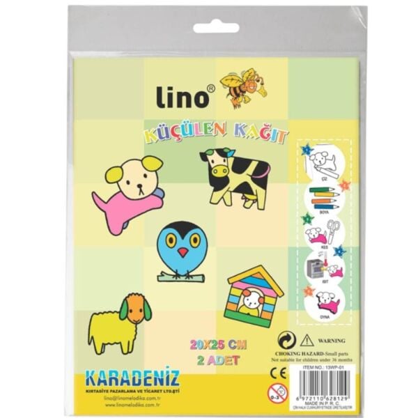 Lino Küçülen Kağıt Şeffaf Sihirli Kağıt 2'li Paket