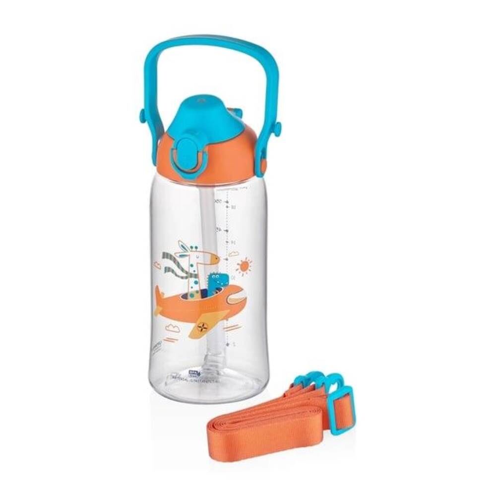 Uzspace Pipetli 680 ml Tritan Matara 2202 Turuncu