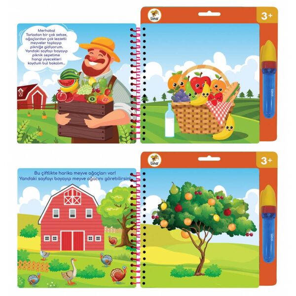 Lino TFL-1007 Aqua Magic Book Çiftlik Sihirli Boyama Kitabı