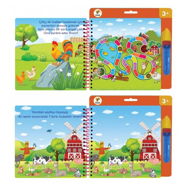 Lino TFL-1007 Aqua Magic Book Çiftlik Sihirli Boyama Kitabı