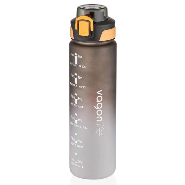 Vagonlife Soft Touch 1100 ml Motivasyon Matara VGN2310 Siyah