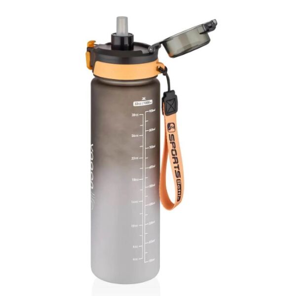 Vagonlife Soft Touch 1100 ml Motivasyon Matara VGN2310 Siyah
