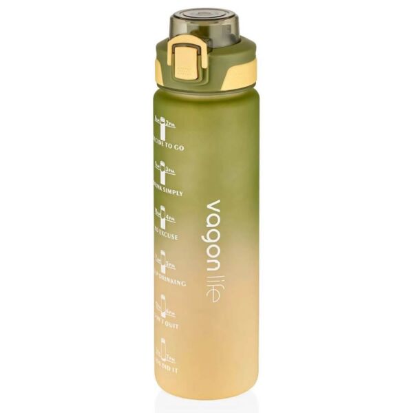 Vagonlife Soft Touch 1100 ml Motivasyon Matara VGN2310 Yeşil