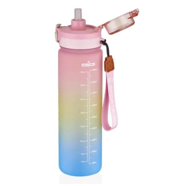 Vagonlife Soft Touch 1100 ml Motivasyon Matara VGN2310 Pembe