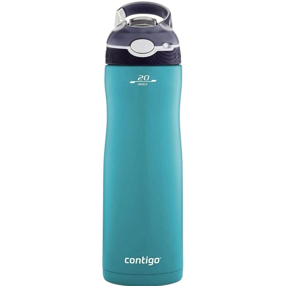 Contigo Ashland Chill Tek El Bas İç Çelik Su Matarası 590ml Turkuaz