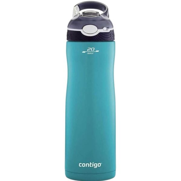 Contigo Ashland Chill Tek El Bas İç Çelik Su Matarası 590ml Turkuaz
