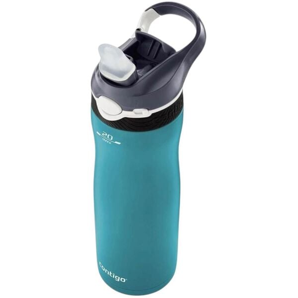 Contigo Ashland Chill Tek El Bas İç Çelik Su Matarası 590ml Turkuaz