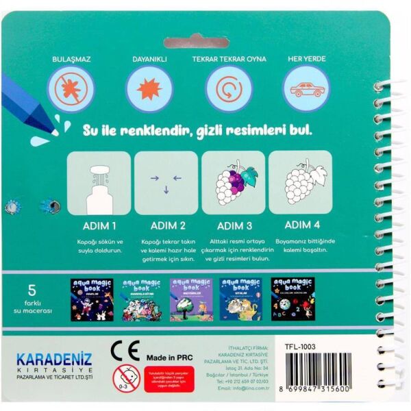 Lino TLF-1003 Aqua Magic Book Mandala Sihirli Boyama Kitabı