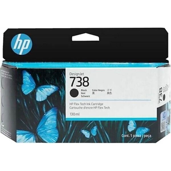 HP 738 Black Siyah 130ML Plotter Kartuşu 498N4A