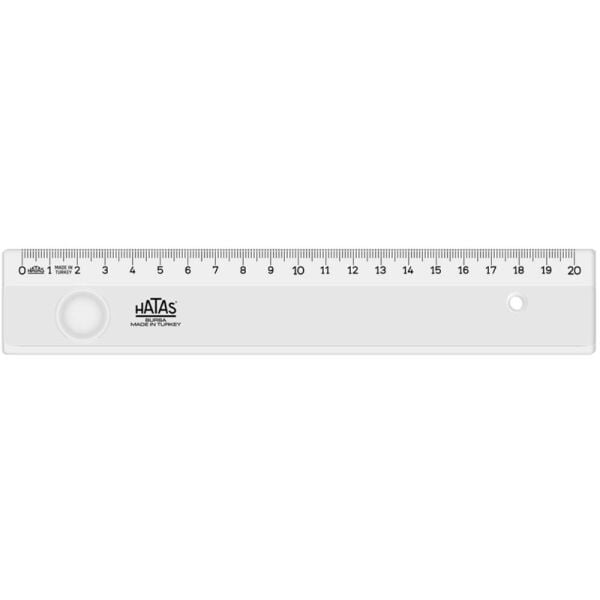 Hatas Cetvel Plastik Mercekli 20 Cm 00151