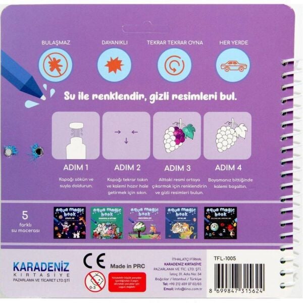 Lino TFL-1005 Aqua Magic Book Mevsimler Sihirli Boyama Kitabı
