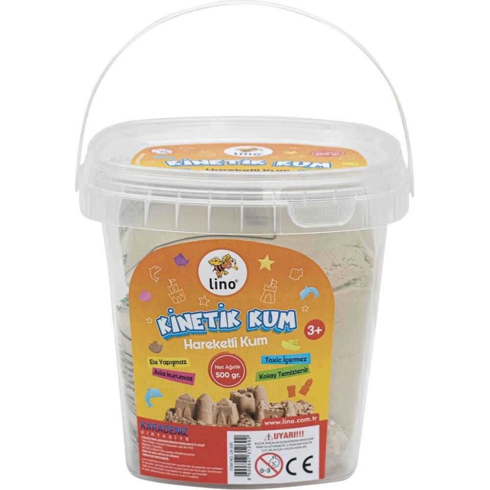 Lino Kinetik Kum 500 gr Kovalı 3 Kalıplı LN-500 Naturel
