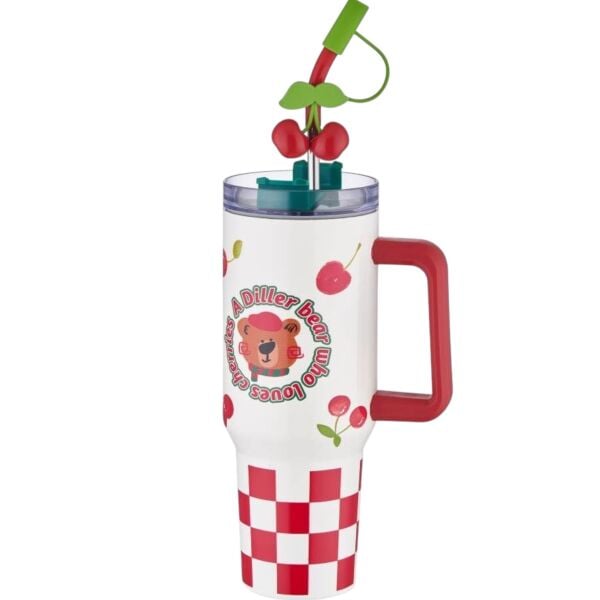 Diller 1200 ml Çelik Termos Matara D9221 Beyaz