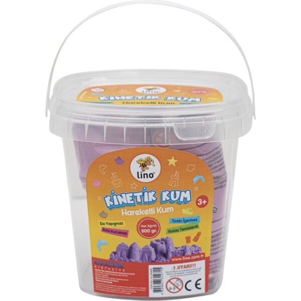 Lino Kinetik Kum 500 gr Kovalı 3 Kalıplı LN-500 Mor