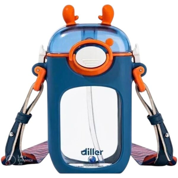 Diller 400 ml Geyik Tritan Matara T4015 Mavi