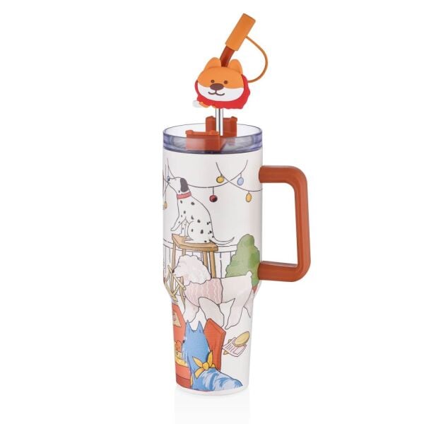 Diller 1200 ml Çelik Termos Matara D9222 Beyaz