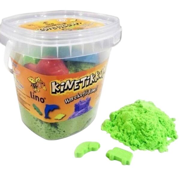 Lino Kinetik Kum 500 gr Kovalı 3 Kalıp LN-500Y Yeşil