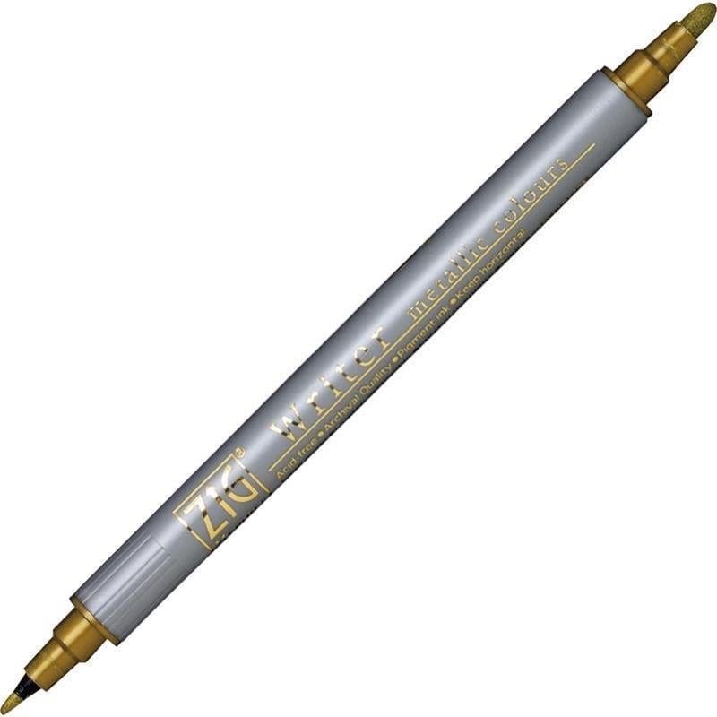 Zig Davetiye Kalemi Metalik Renk Yuvarlak Uç MS-8000/101 Altın