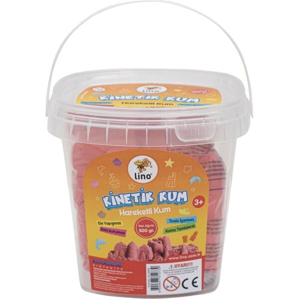 Lino Kinetik Kum 500 gr Kovalı 3 Kalıplı LN-500 Kırmızı