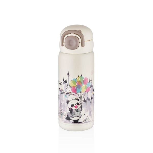 Diller 600 ml Çelik Termos Matara D9252 Beyaz