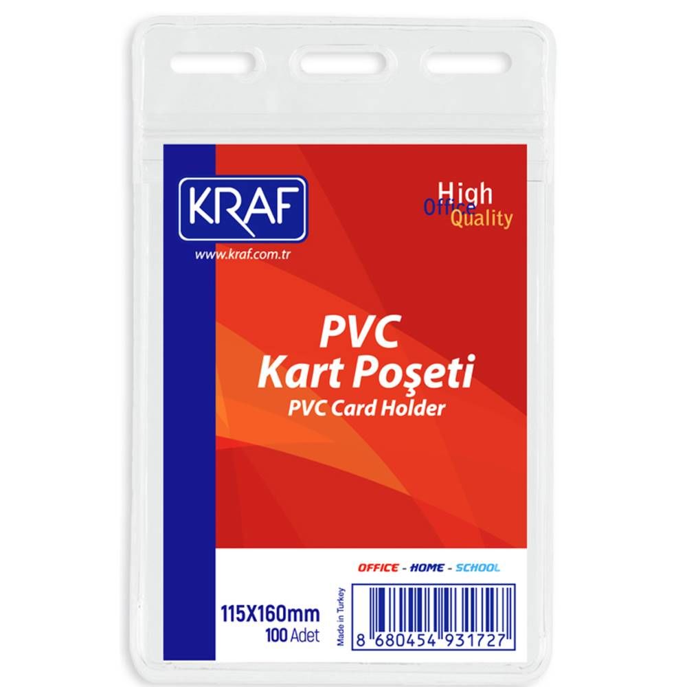 Kraf Kart Poşeti Pvc 115X160mm 100 Lü
