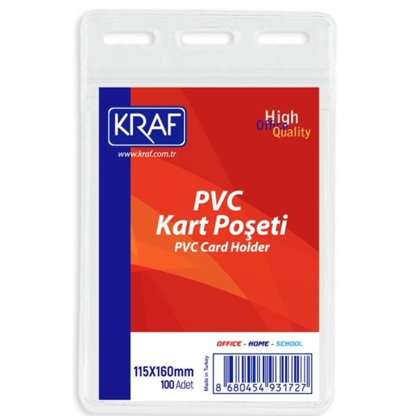 Kraf Kart Poşeti Pvc 115X160mm 100 Lü