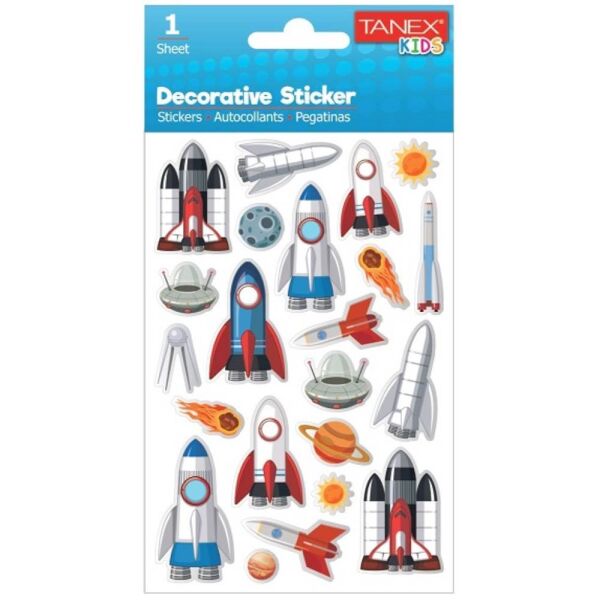 Tanex Sticker Uzay Roket Serisi 25052