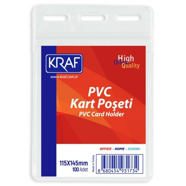 Kraf Kart Poşeti Pvc 115X145mm 100 Lü