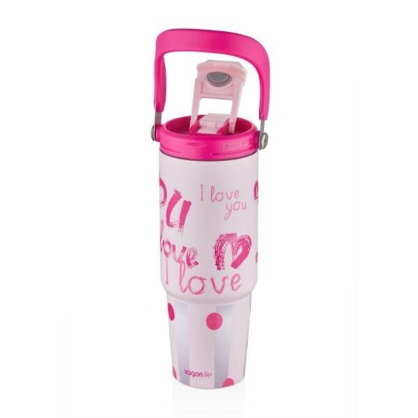 Vagonlife 900 ml Çelik Termos Matara VGN8137 Pembe