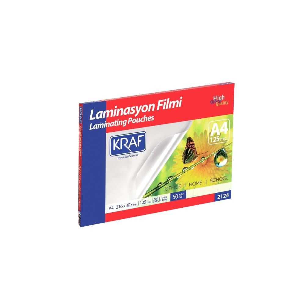 Kraf Laminasyon Filmi Parlak A4 125 Mic.   50 Li 2124-50