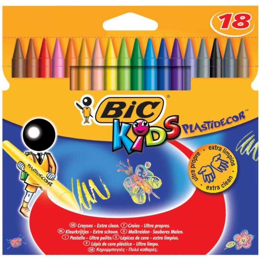Bic Plastidecor Pastel Boya 18 Renk Silinebilir 829771