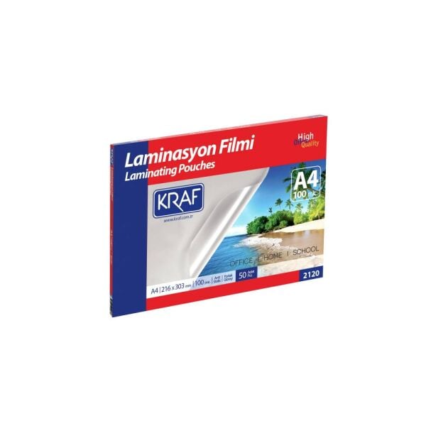 Kraf Laminasyon Filmi Parlak A4 100 Mic.   50 Li 2120-50