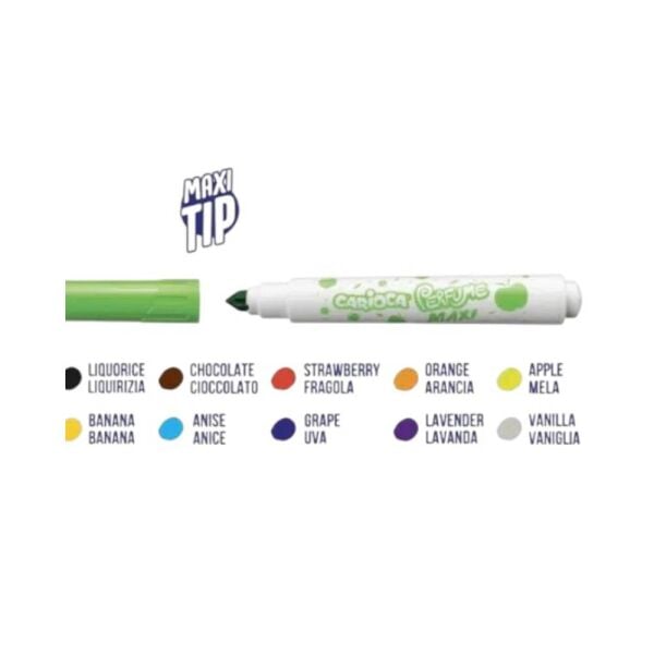 Carioca 42989 Kokulu Jumbo Keçeli Kalem 12 Renk