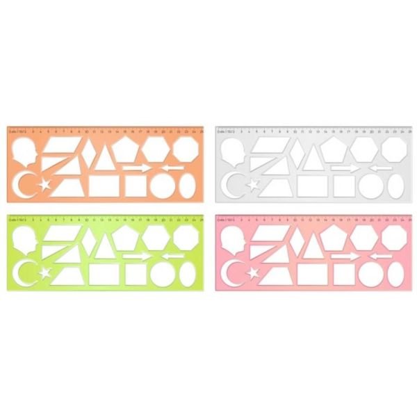 Hatas Şablon Geometrik Şekiller 25 Cm 02285