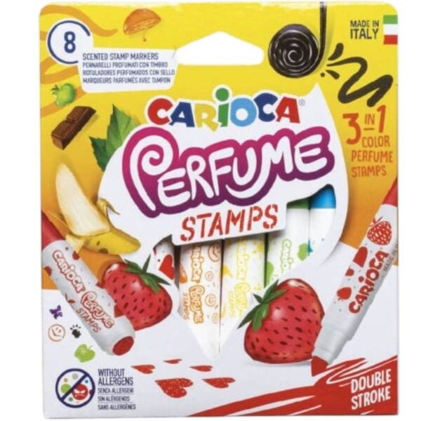 Carioca 42988 Kokulu Damgalı Jumbo Keçeli Kalem 8 Renk