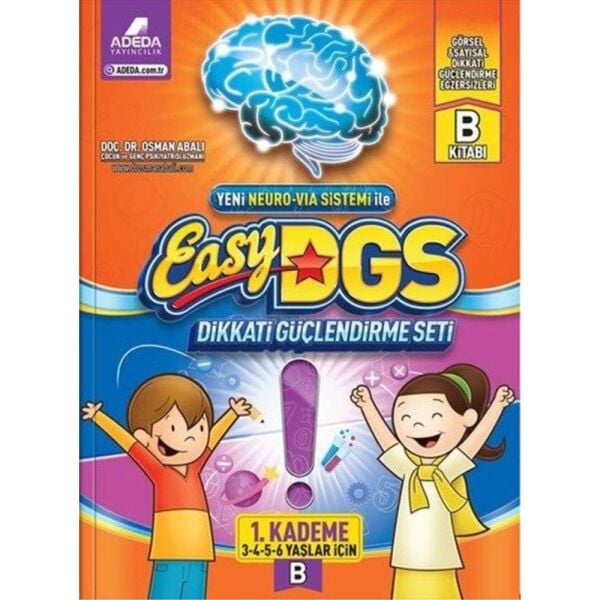 Adeda Neuro Via ile Easy Dikkat Güçlendirme Seti 1.Kademe 3-6 Yaş B Kitabı