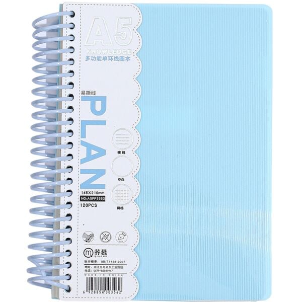 Papirüs K429 A5 120 Yaprak Ayraçlı PP Kapak Spiralli Not Defteri