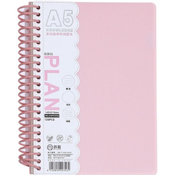 Papirüs K429 A5 120 Yaprak Ayraçlı PP Kapak Spiralli Not Defteri