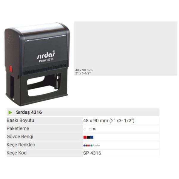 Mobistamps Kaşe 4316 Mavi Keçeli