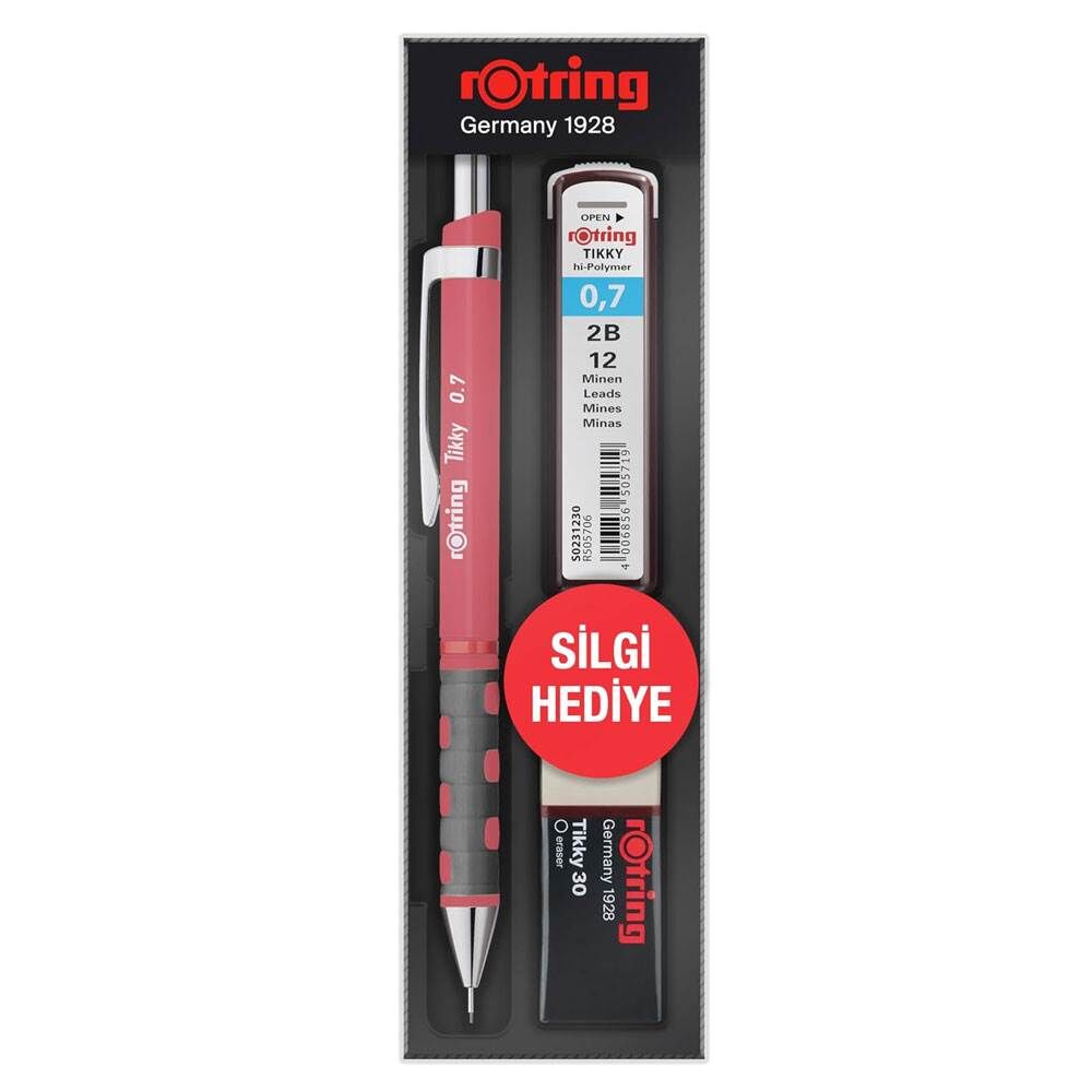 Rotring Tikky Versatil Kalem Seti 07 mm Gül Kurusu