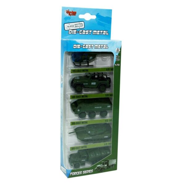 Kutulu 5 Parça 1:72 Die Cast Polis Arabaları 1818-5