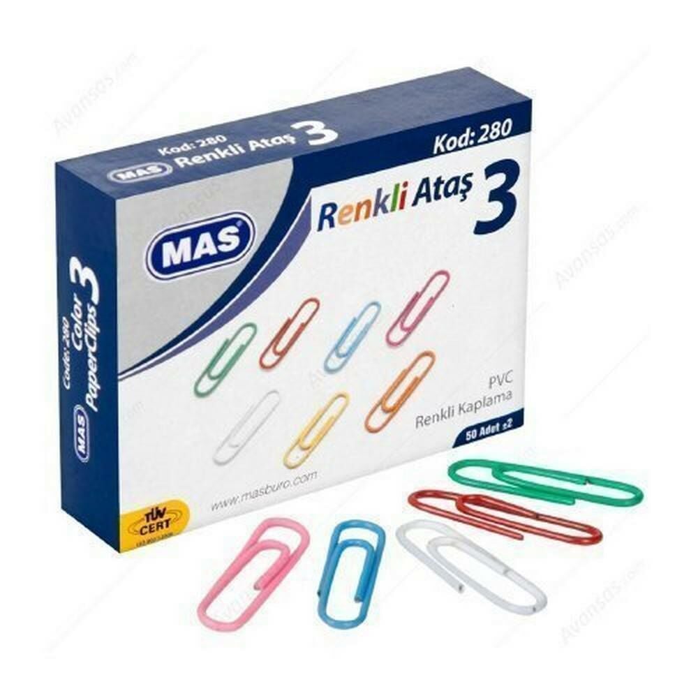 Mas Renkli Ataş Pvc Kaplı 28 mm 280